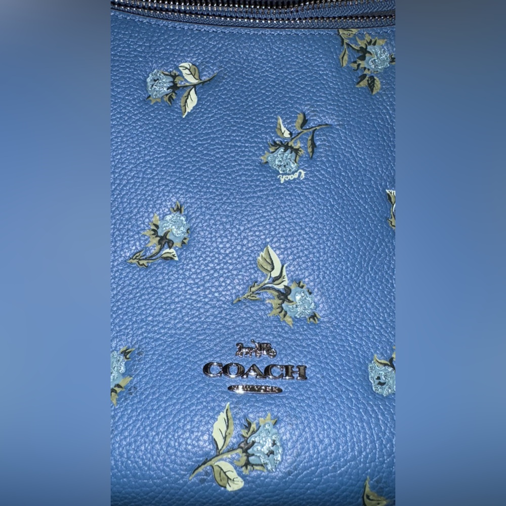 Coach Sutton Shoulder/Crossbody, Blue Floral Print - Picture 9 of 9